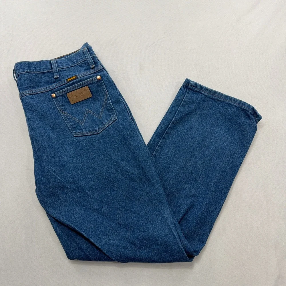 Wrangler Jeans Cowboy Cut 936PWD Slim Fit Blue Denim Mens 42x32